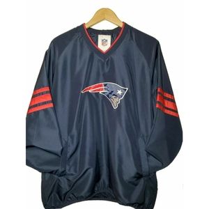NFL New England Patriots V Neck Windbreaker Large